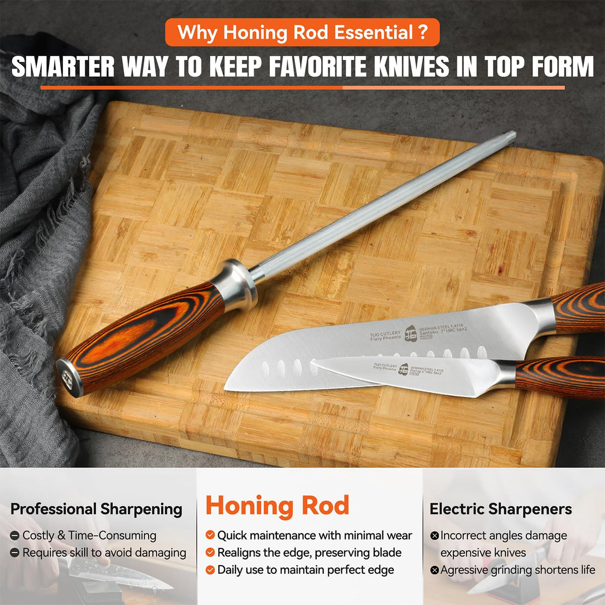 Wide surface area on the TUO rod enables smoother edge realignment.