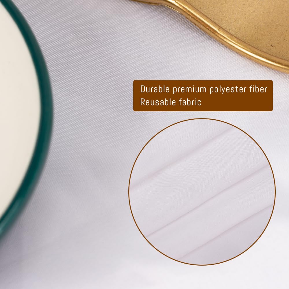 TUOTPE 10-pack white round tablecloth 120-inch for banquet events