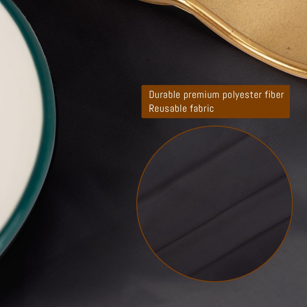 TUOTPE 120-inch round tablecloth displayed on table setup for elegant dining.