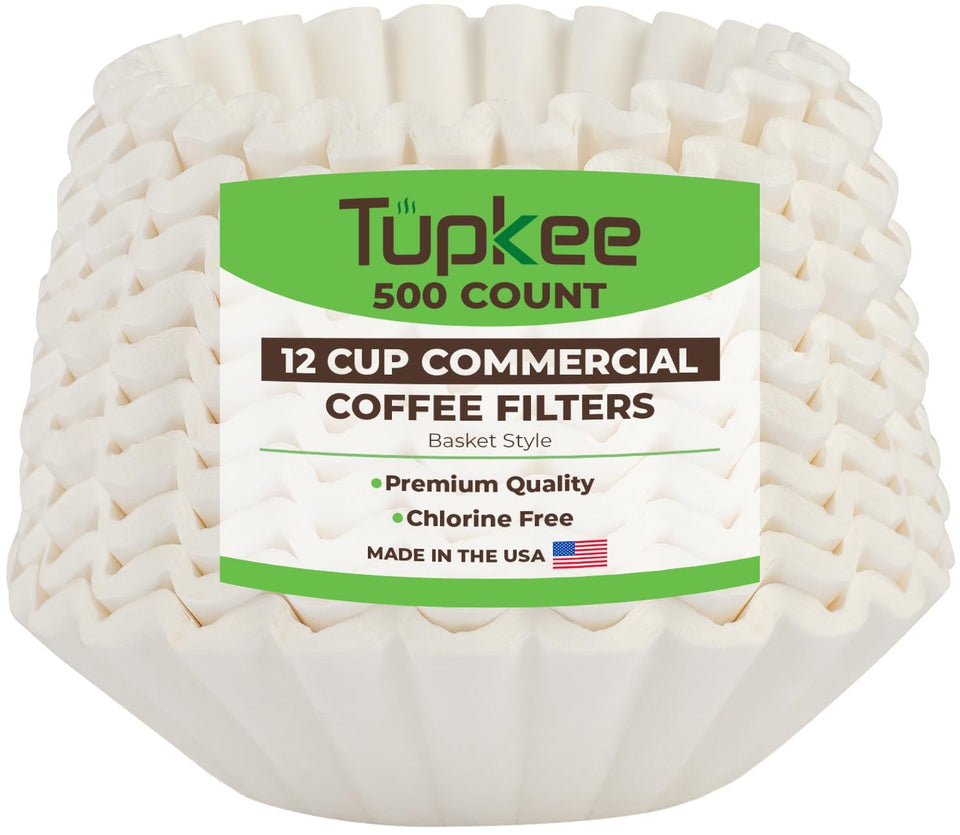 Tupkee 12-Cup large filter top view for rich extraction in brews