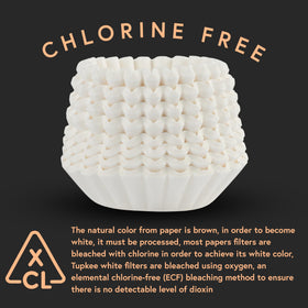 Tupkee chlorine-free, ECF-bleached filter for a purer cup