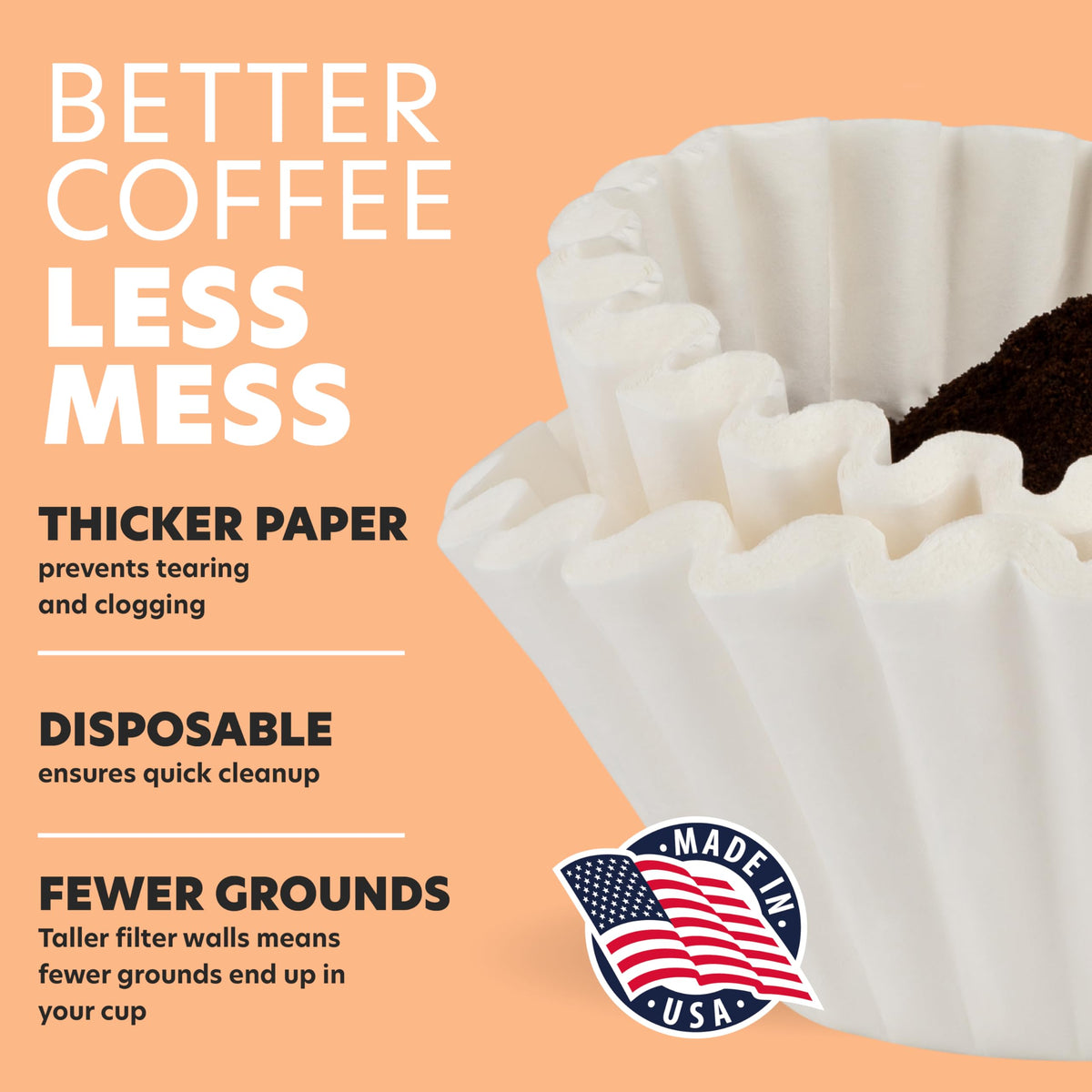 Tupkee biodegradable and compostable filter for eco-friendly kitchens.