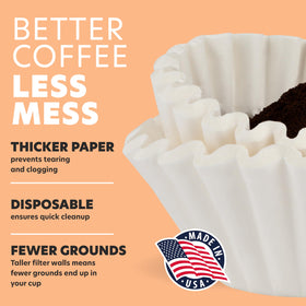 Tupkee biodegradable and compostable filter for eco-friendly kitchens.
