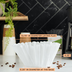 Tupkee chlorine-free paper filter with chlorine-free processing.
