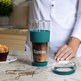 Tupkee hand blown borosilicate tumbler showcasing craft and durability