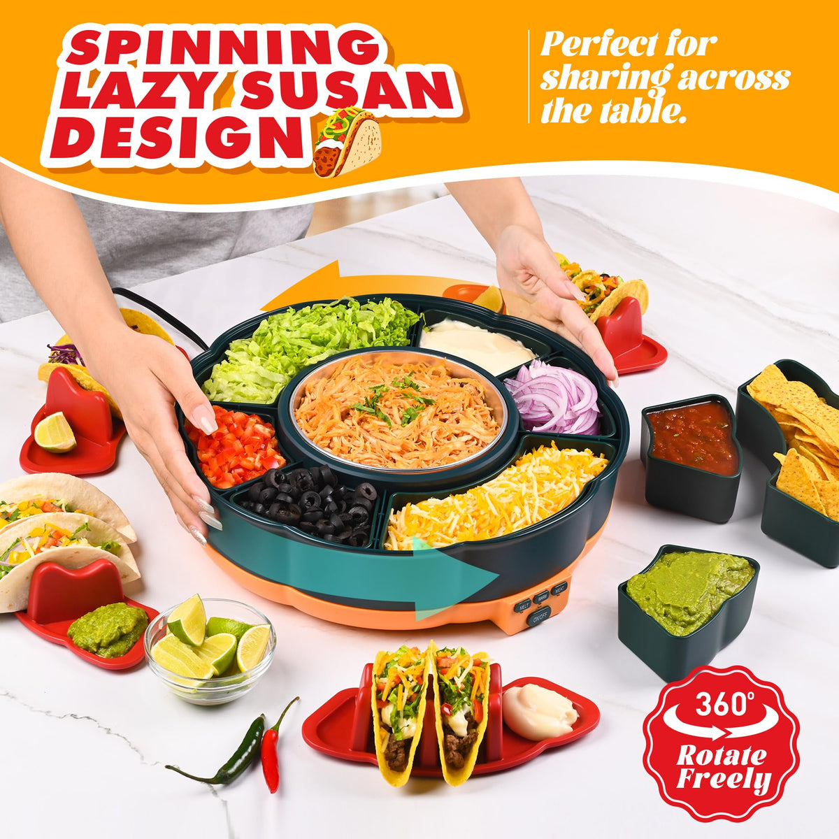 Tupoyi detachable Lazy Susan tray simplifies sharing during gatherings