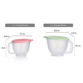 Tupperware Classic Mix-N-Store pour spout enables controlled pouring.