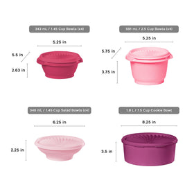 Tupperware Heritage Collection nesting design for compact storage.