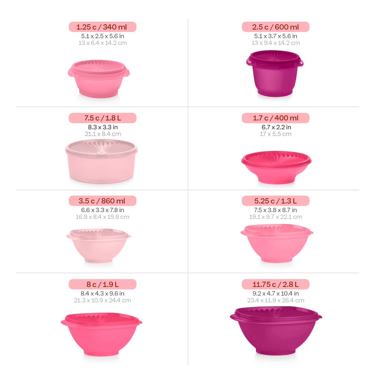 Tupperware Heritage Collection vintage pink color adds retro style to pantry.