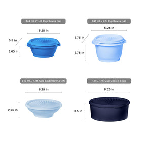 Tupperware Heritage vintage blue bowls add classic style to meal prep.
