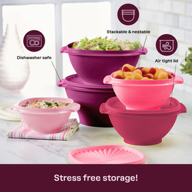 Tupperware Heritage dishwasher-safe design for easy cleaning after meals.