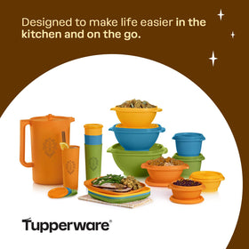 Tupperware Heritage containers with lids, keep leftovers fresh and easily visible.