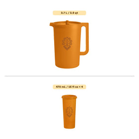 Tupperware Heritage tumblers with lids in bold retro colors for everyday beverages.
