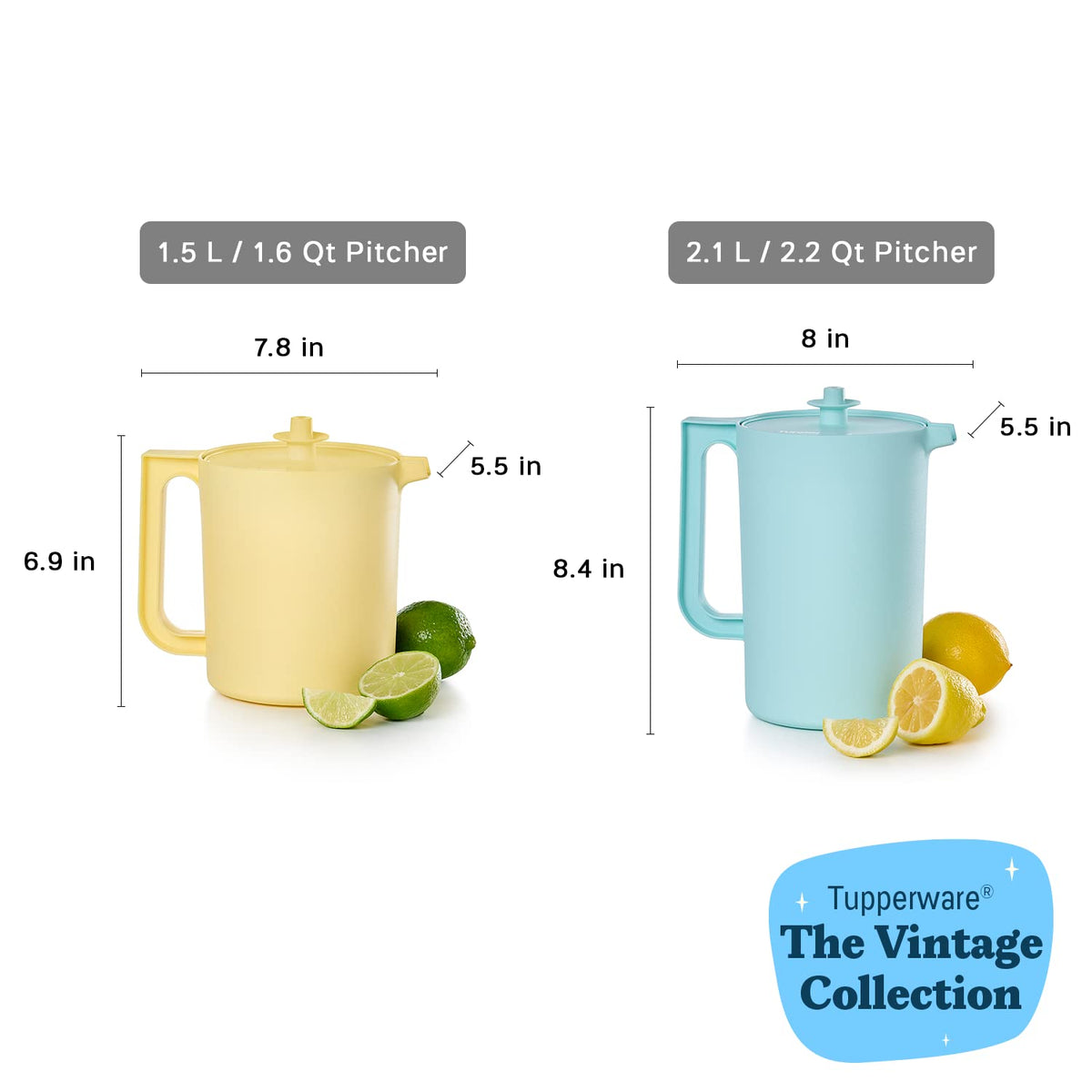 Tupperware Heritage Pitcher angled-spout for smooth pours.
