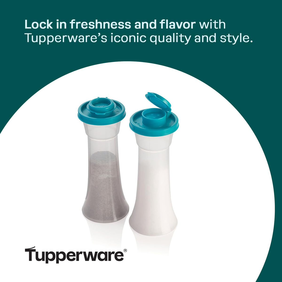 Dishwasher-safe hourglass shakers make cleanup quick after meals.