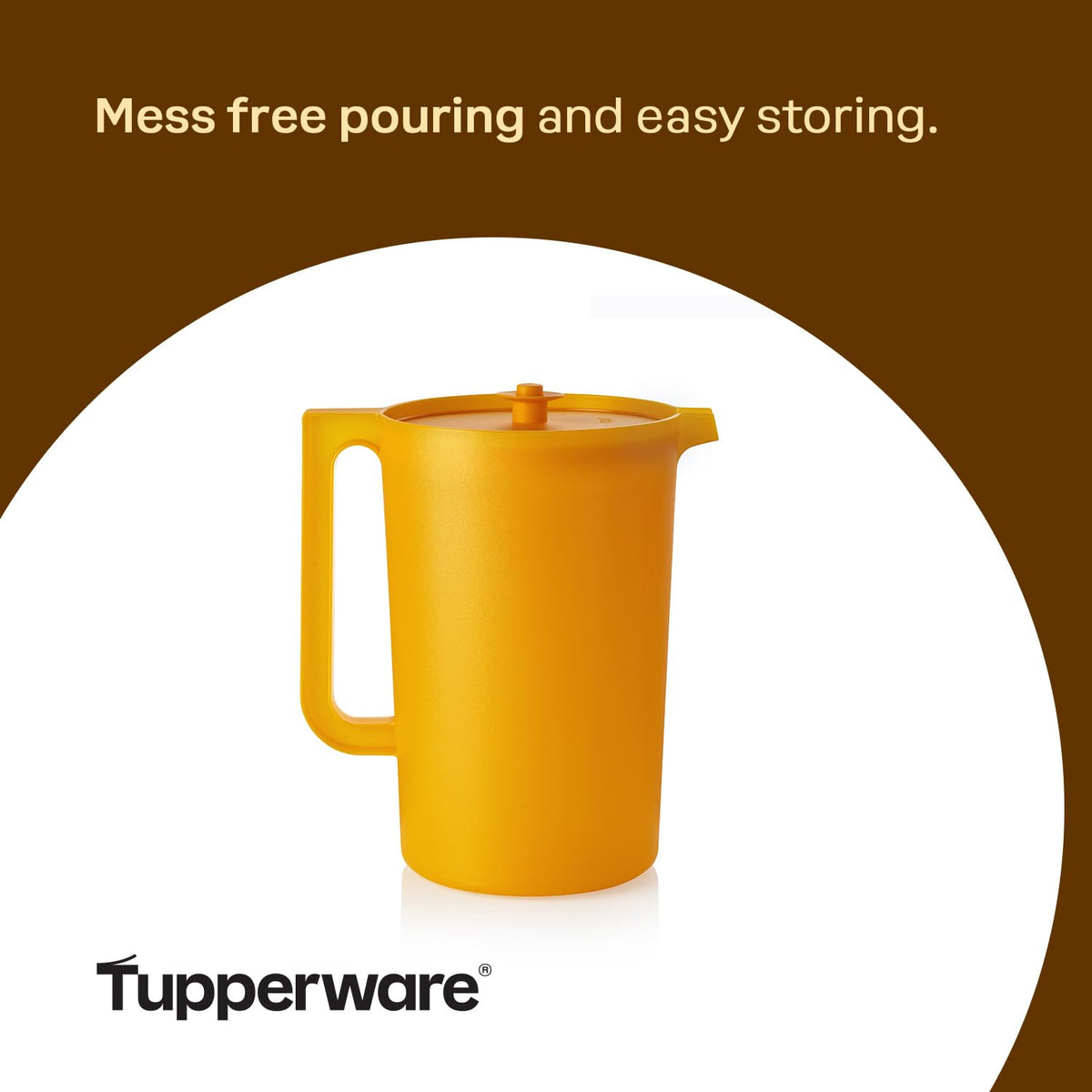 Tupperware Impressions pitcher dishwasher-safe plastic for quick cleanup.