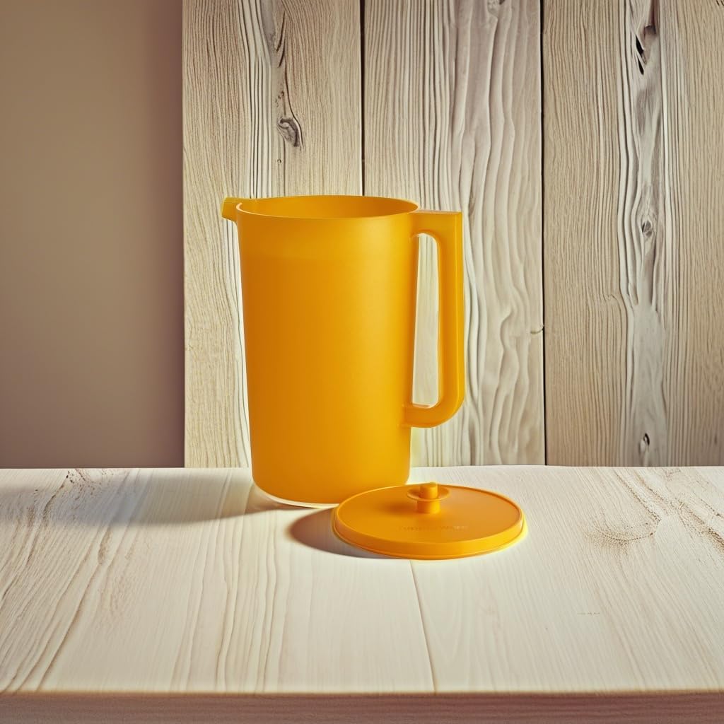 Tupperware Impressions pitcher sheer material lets you see contents clearly.