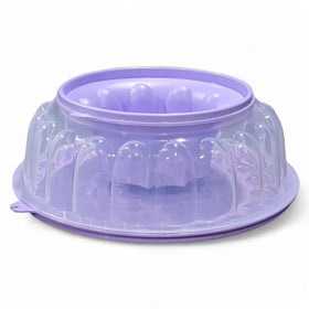 Tupperware Jel Ring Mold in lilac with 6-cup capacity and airtight seal