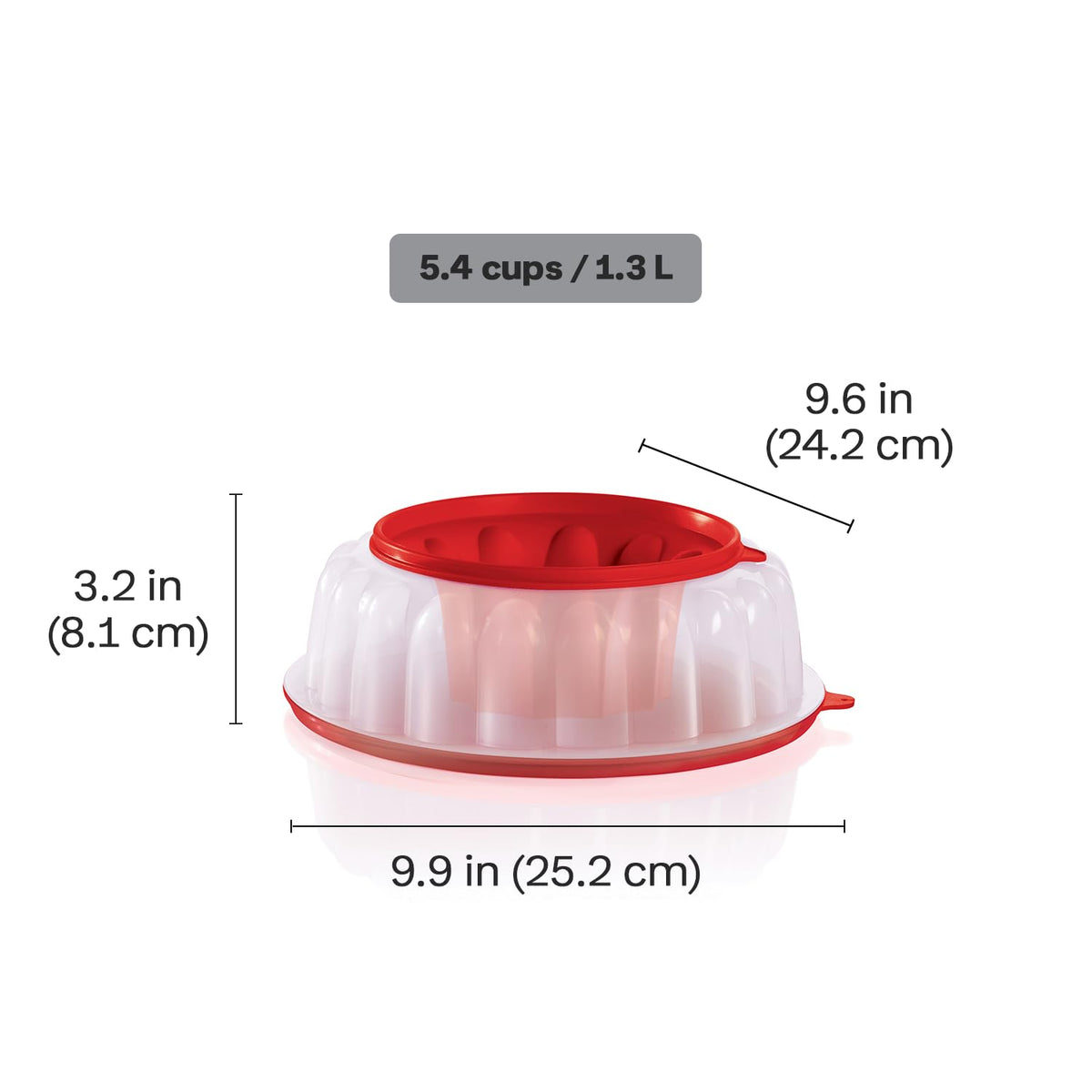 Tupperware Jel Ring interior is smooth for easy unmolding and cleanup.