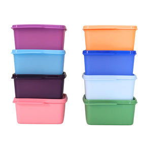 Tupperware Keep Tab 500ml stackable design saves fridge space.