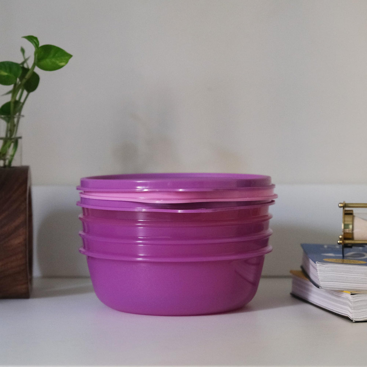 Tupperware Leftover Bowl Set uses BPA-free materials for safe storage.
