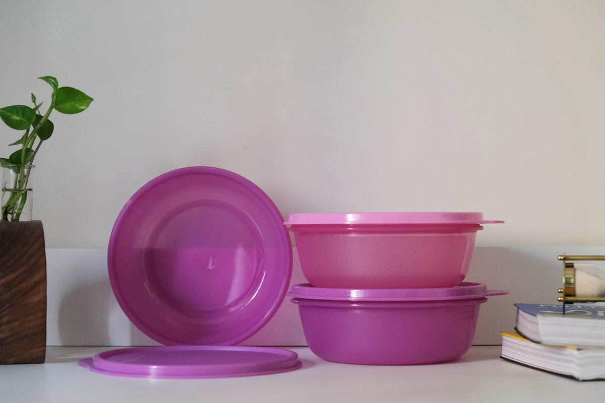 Tupperware Leftover Bowl Set ideal for snacks and on-the-go lunches.