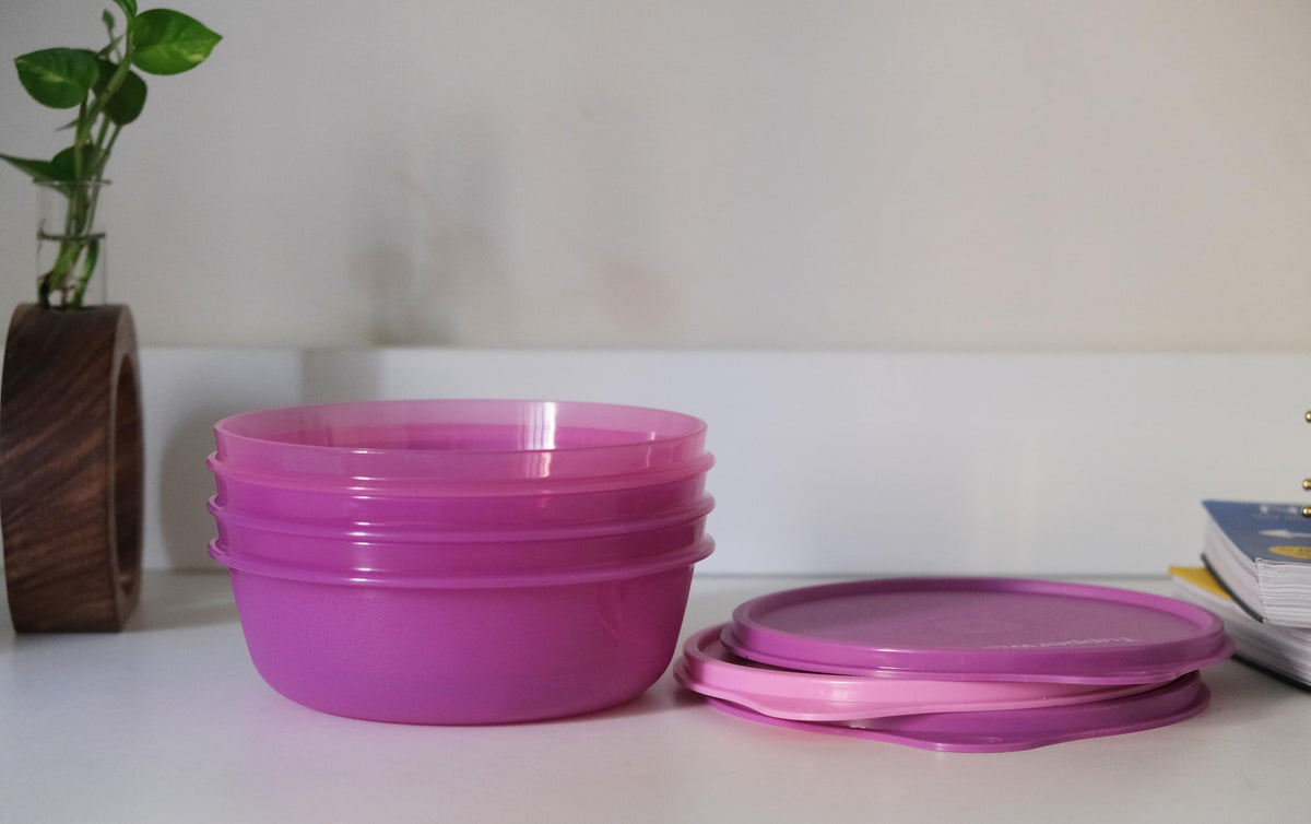 Tupperware Leftover Bowl Set perfect for picnics and school lunches.