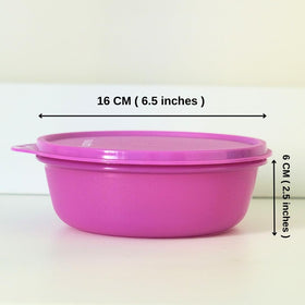 Tupperware Leftover Bowl Set nested together to save kitchen space.