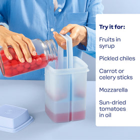 Tupperware Pick-a-deli lid closed, showcasing airtight freshness.