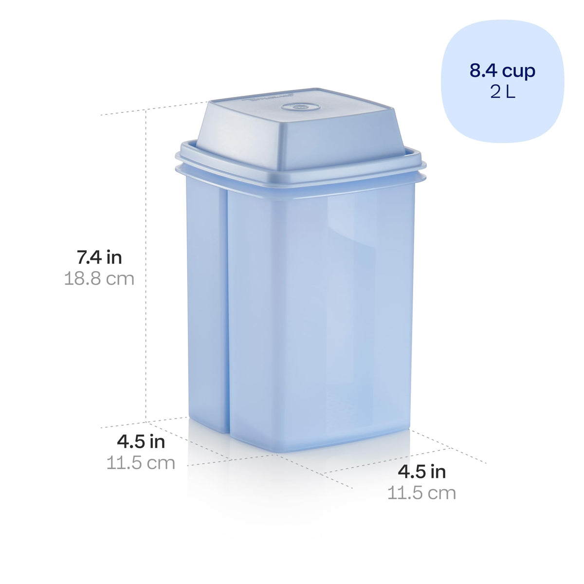 Tupperware Pick-a-deli lift-up strainer enables lifting foods from liquid.