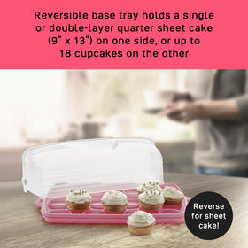 Tupperware pink lid with lock close-up.