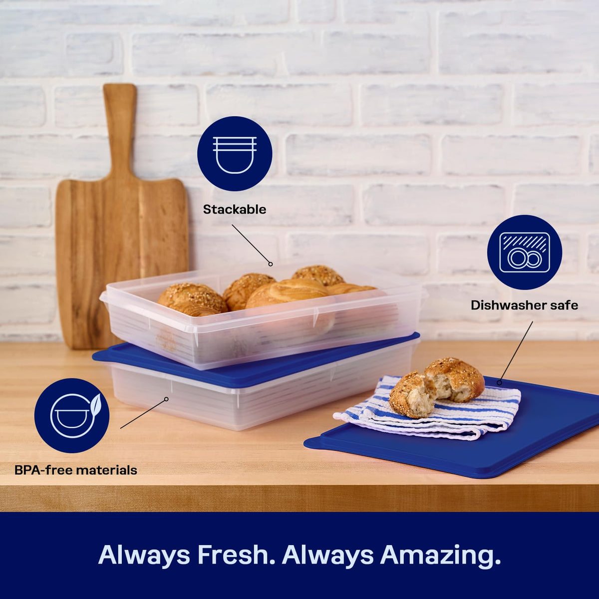 Tupperware Snack-Store container is dishwasher-safe and durable