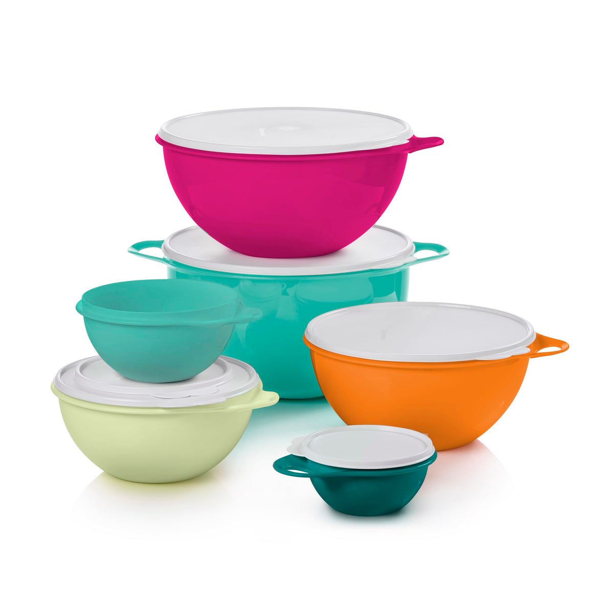 Tupperware Thatsa Bowl Fauna six bowls with lids for meal prep and leftovers