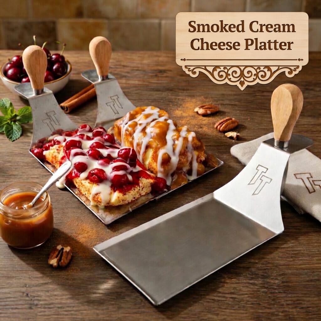 Turbo Trusser Cream Cheese Platter with serving knife included for effortless serving