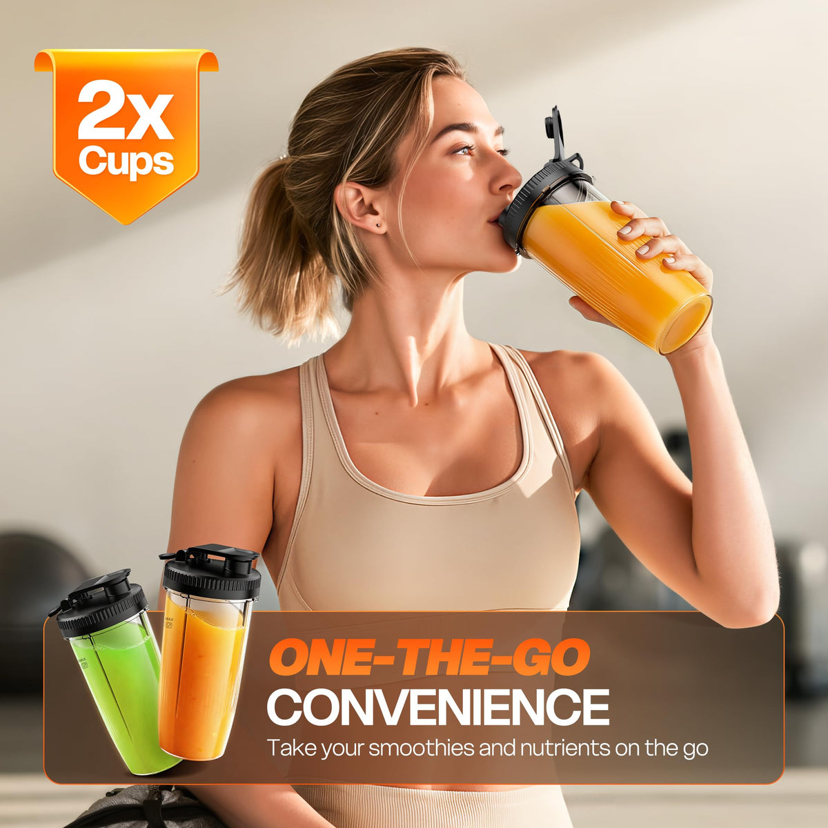 Turelar 24oz travel cups with spout lids for on-the-go smoothies