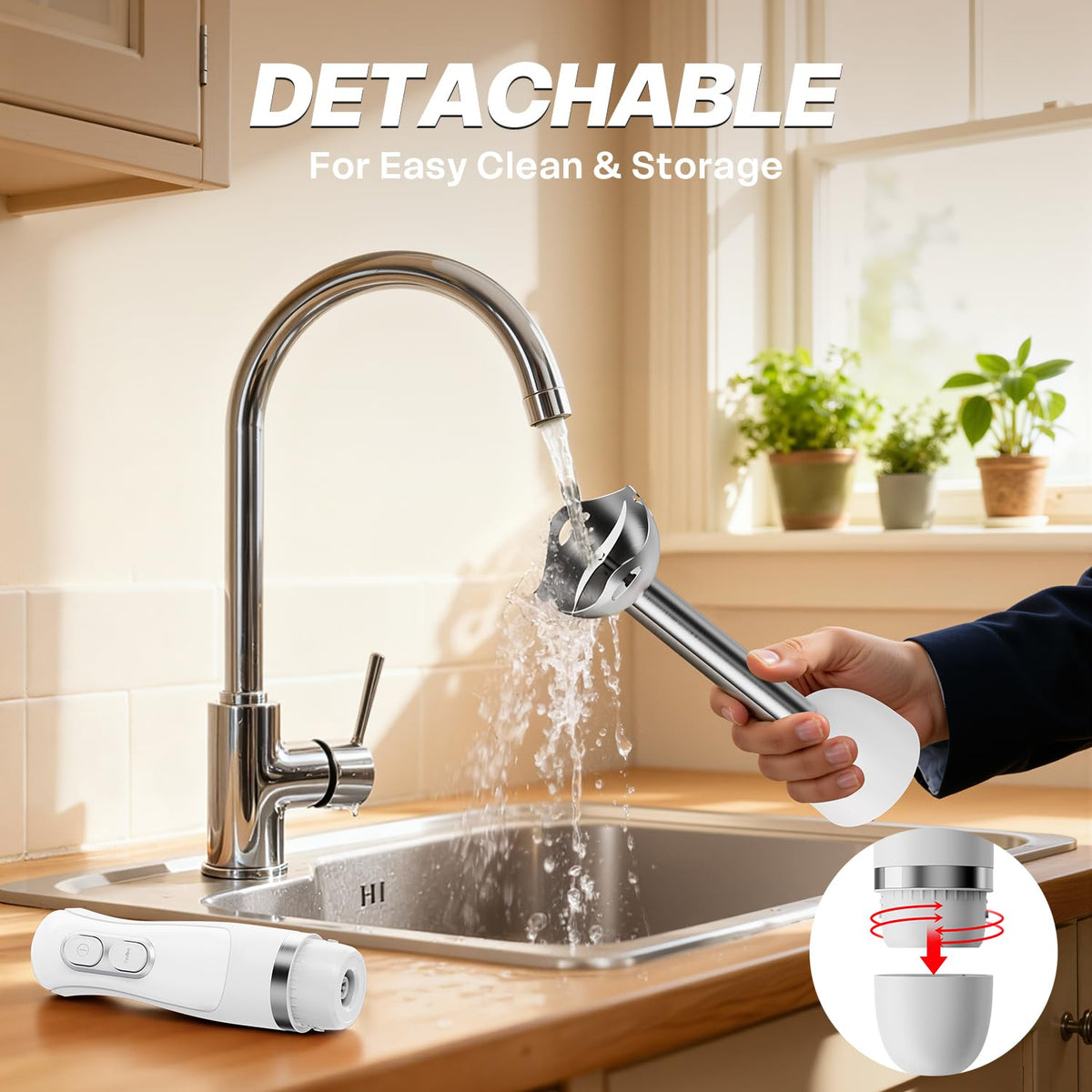 Turelar blender with hanging ring for compact kitchen storage