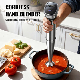 Turelar cordless immersion blender ergonomic dual-button handle for precise control