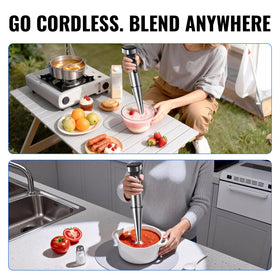 Turelar cordless immersion blender detachable parts for easy cleaning