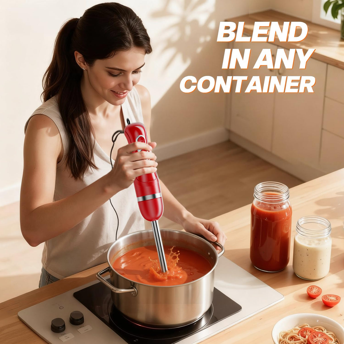Turelar immersion blender is compact and corded for reliable power.