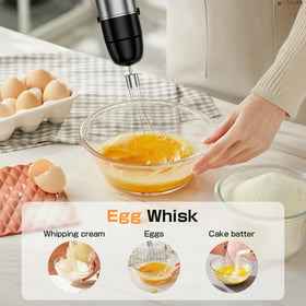 Turelar Immersion Blender ergonomic grip provides comfortable, non-slip handling.