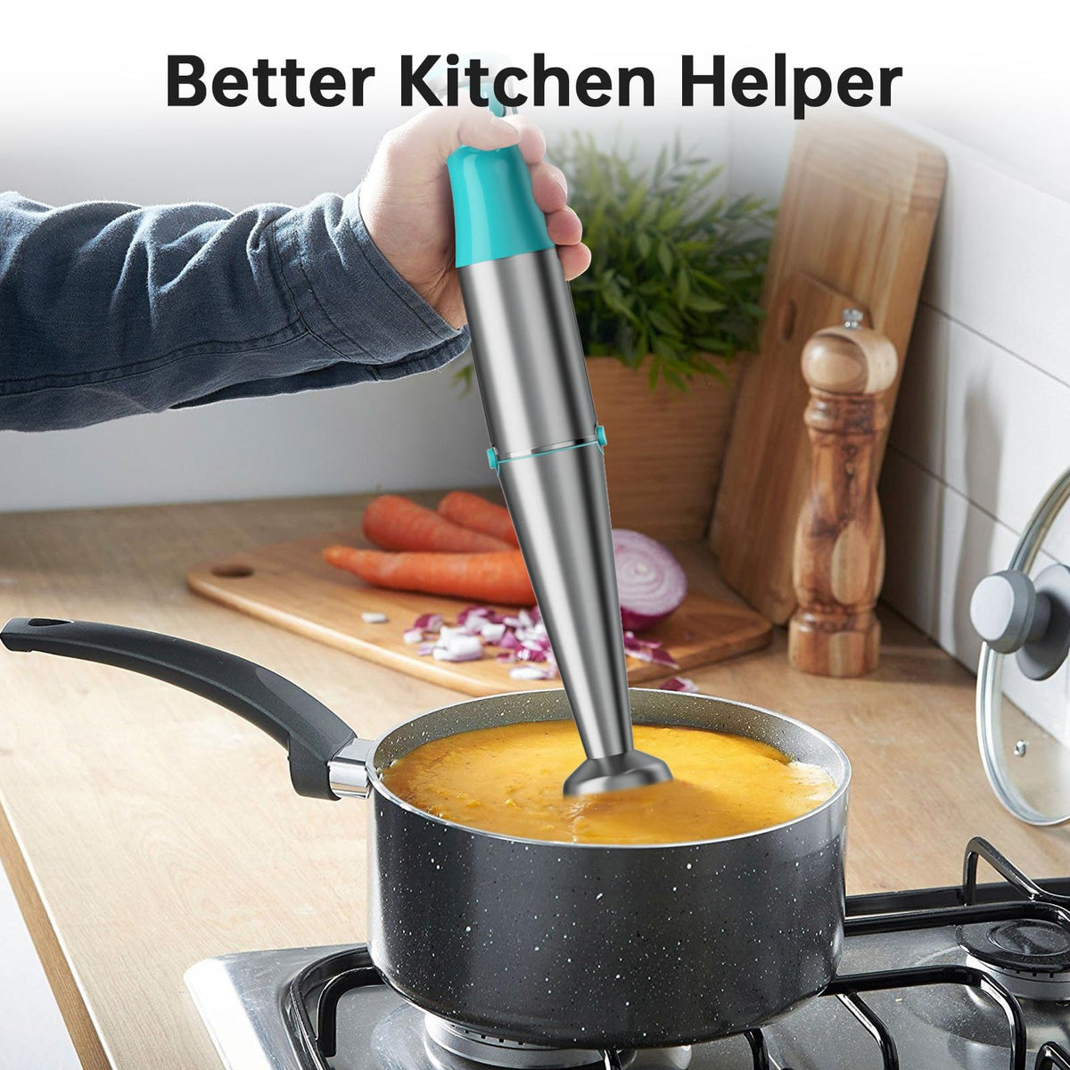 Whisk attachment from Turelar for whipping cream or eggs efficiently.
