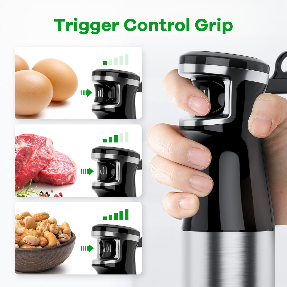 Turelar trigger speed control for precise blending.