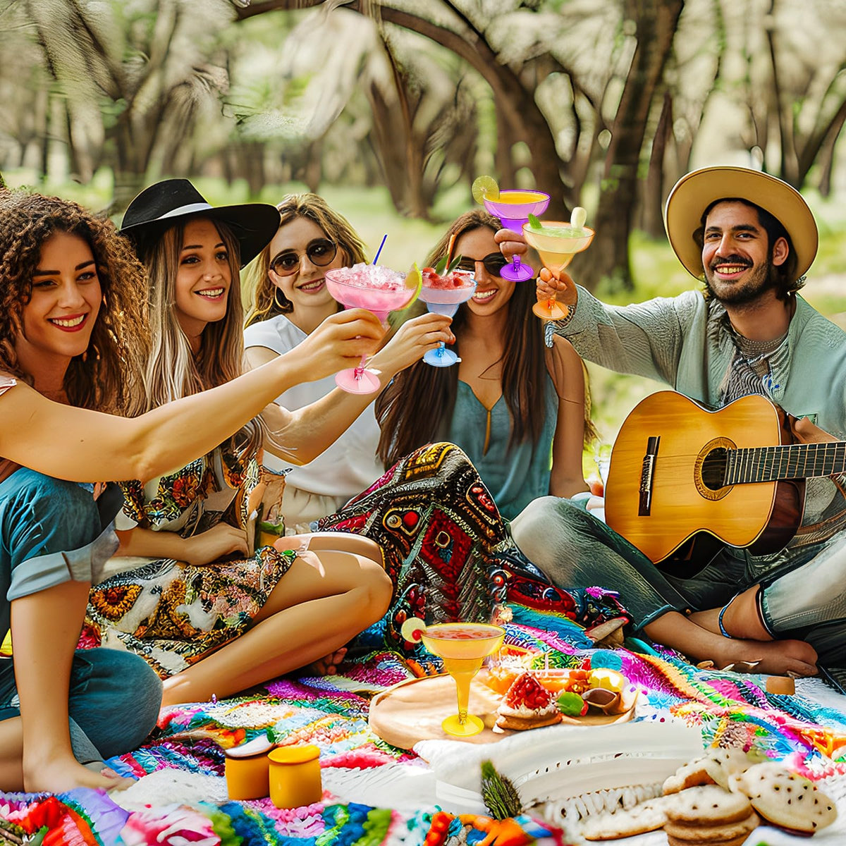 TurnMeOn 12 oz cups ideal for tropical-themed gatherings.