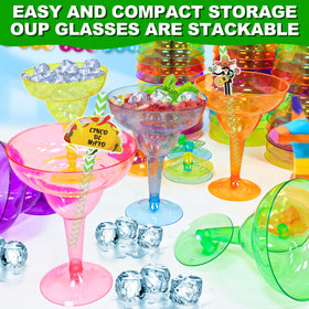 TurnMeOn colored margarita bottoms enhance table decor.
