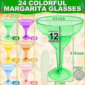 TurnMeOn margarita glass bottom in neon colors for festive drinks.