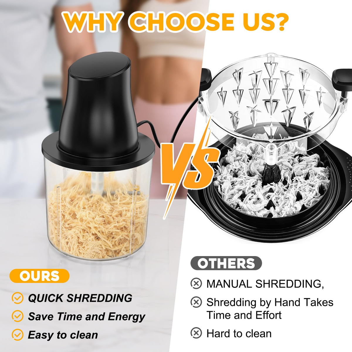 TURNRISE shredder bowl ready for large batch meal prep