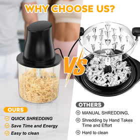 TURNRISE shredder bowl ready for large batch meal prep