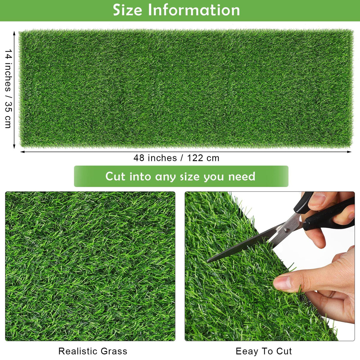 Turstin realistic green grass texture enhances table decor for weddings and parties.