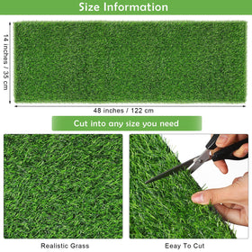 Turstin realistic green grass texture enhances table decor for weddings and parties.