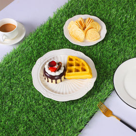 TURSTIN UV-resistant grass yarns ensure durable, reusable table decor.